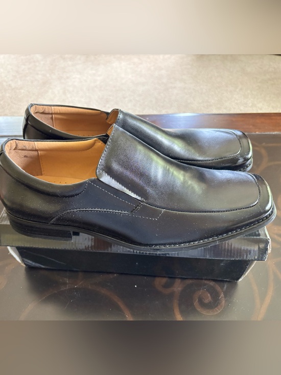 *NEW* NXT Italy Collection Men\'s Black Leather Dress Comfort Slip-on Shoes - 15 main image 7